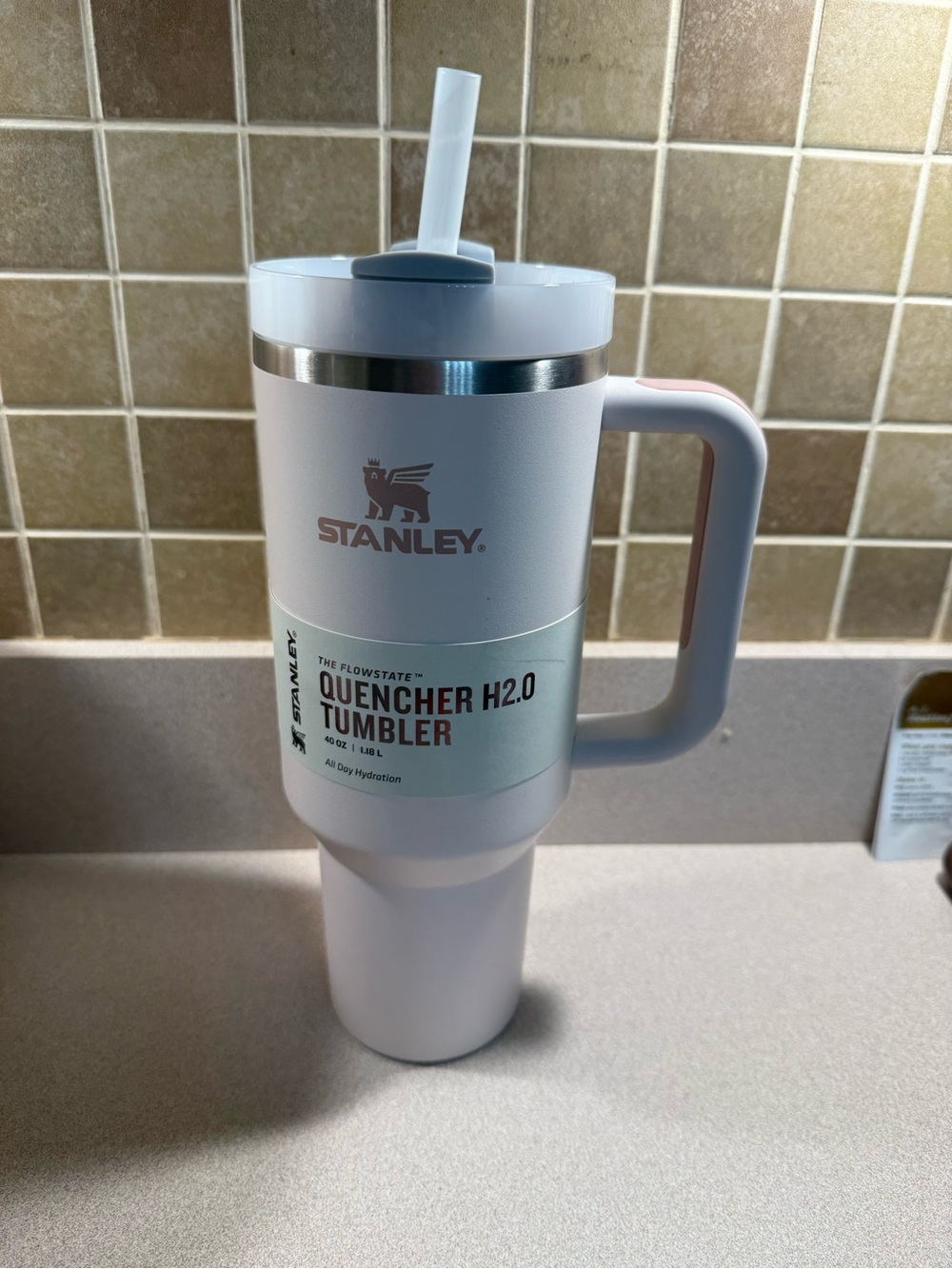 Stanley Quencher H2.0 Tumbler - Pale Pink with White Lid